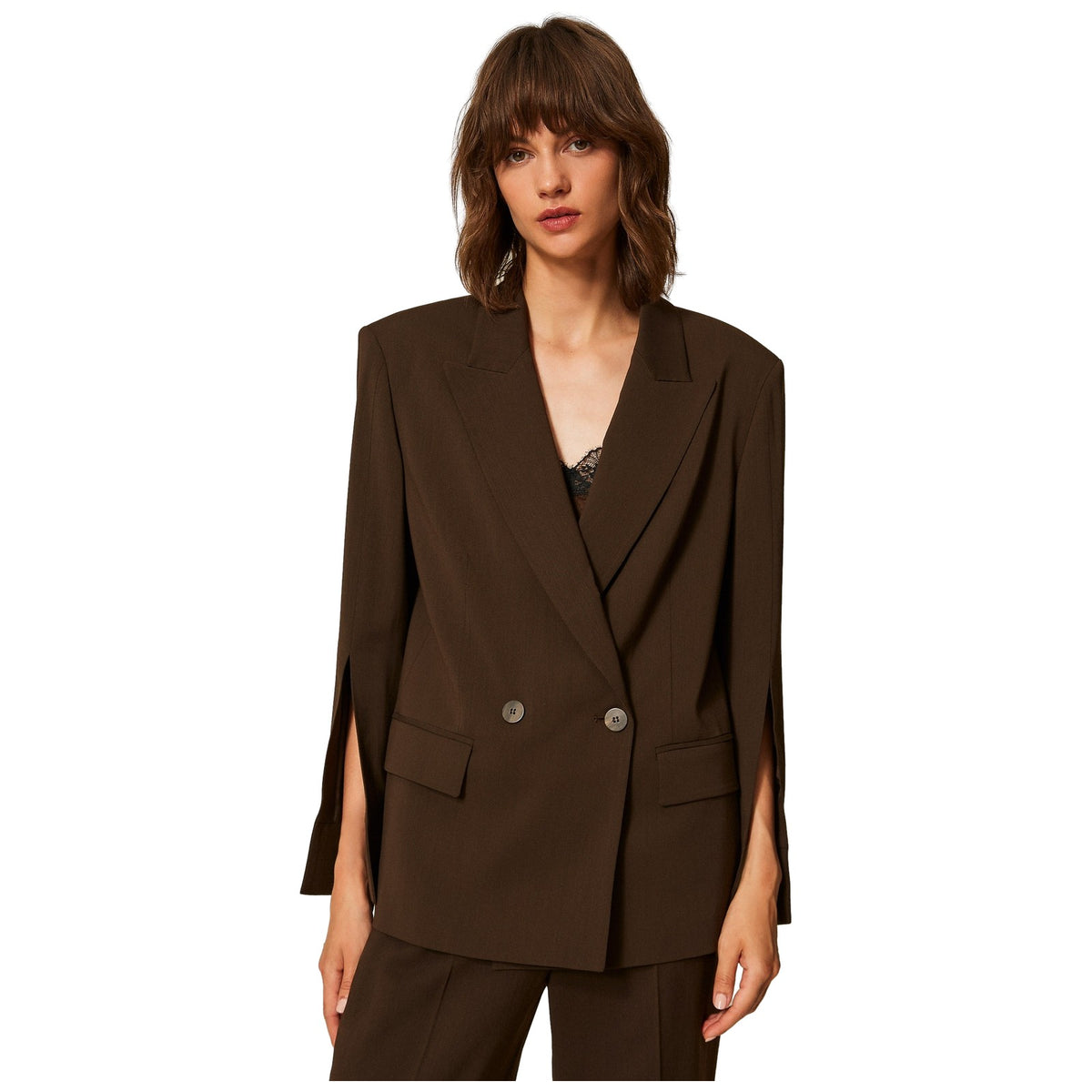 Giacche Donna Twinset - Giacca Cappa M/L - Marrone