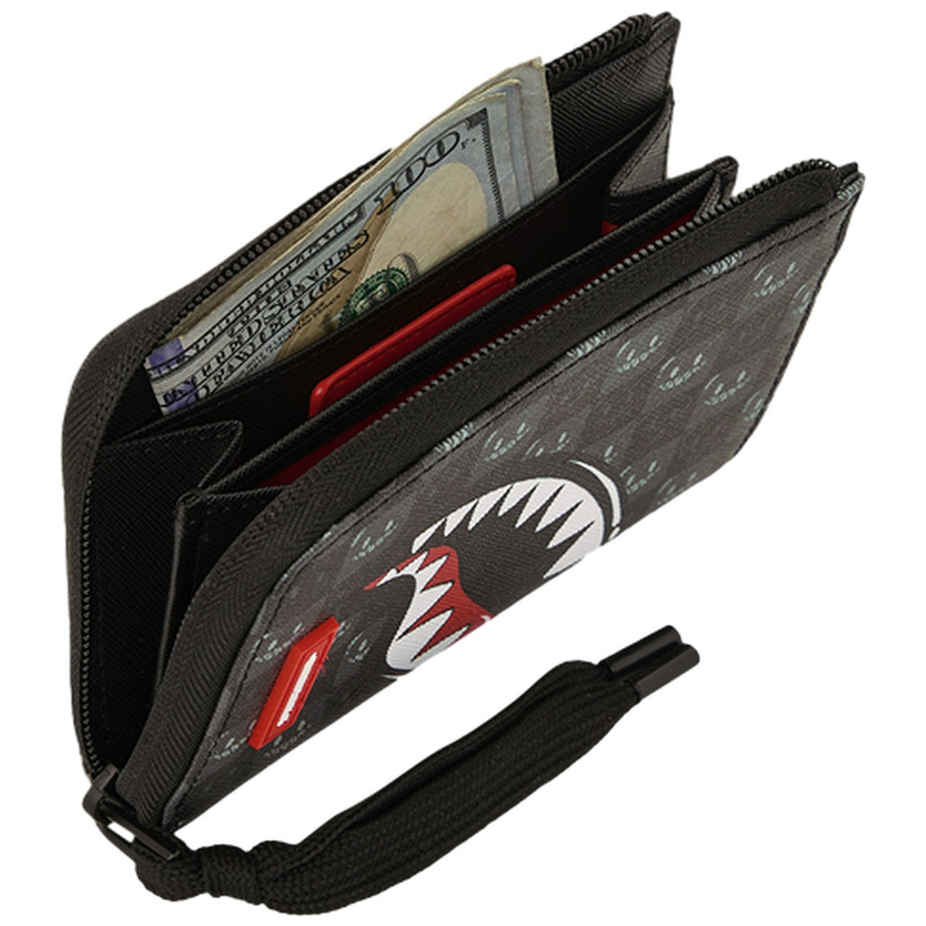 Portafogli Unisex Sprayground - Sharks In Paris Wtf Bubbly Black Check Wallet - Nero