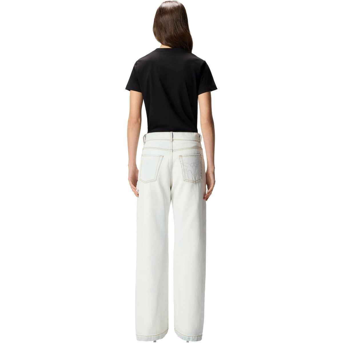 T-shirt Donna Pinko - Start T-Shirt Jersey Patch Eff - Nero