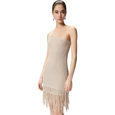 Vestiti da sera e cerimonia Donna Pinko - Juniperos Abito Openwork Lurex - Beige di Pinko su Gianni Foti