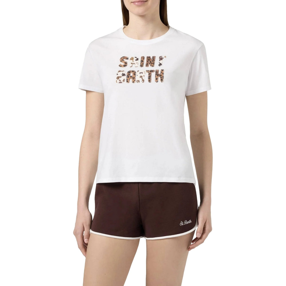 T-shirt Donna Mc2 Saint Barth - Cotton Crew Neck T-Shirt - Bianco