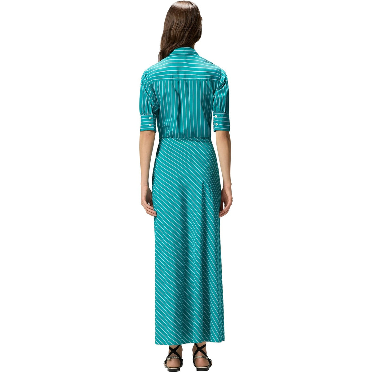 Vestiti da sera e cerimonia Donna Pinko - Alexandra Abito Tinto Filo Flu - Verde