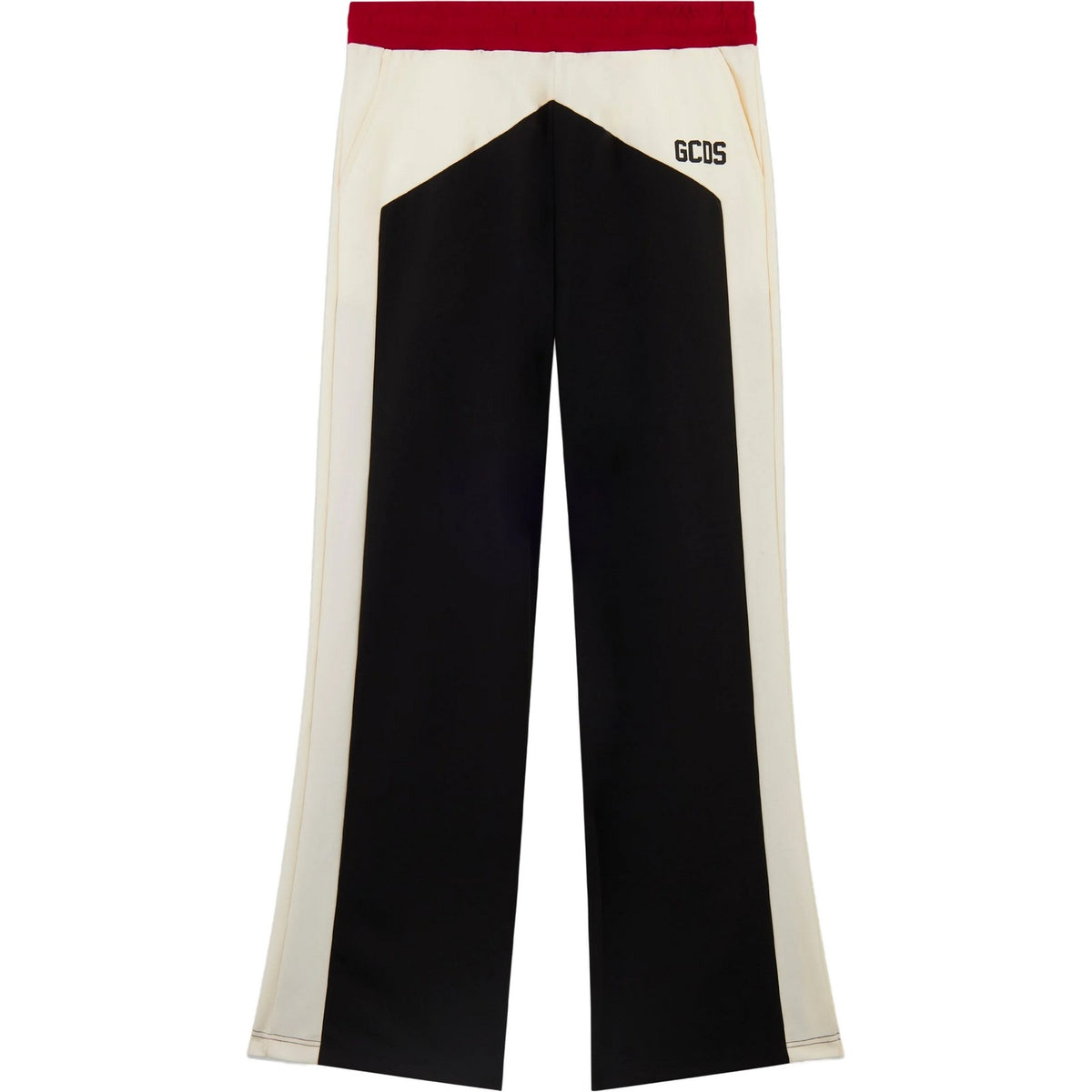 Pantaloni Uomo Gcds - Color Block Straight Track Pant - Nero