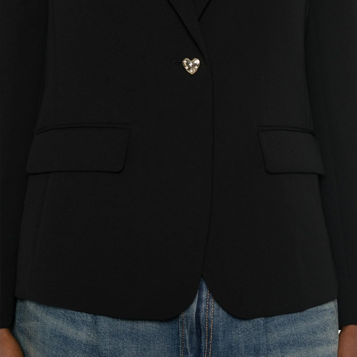 Women's Suit Jackets and Blazers Twinset - Single Breasted Blazer - Black