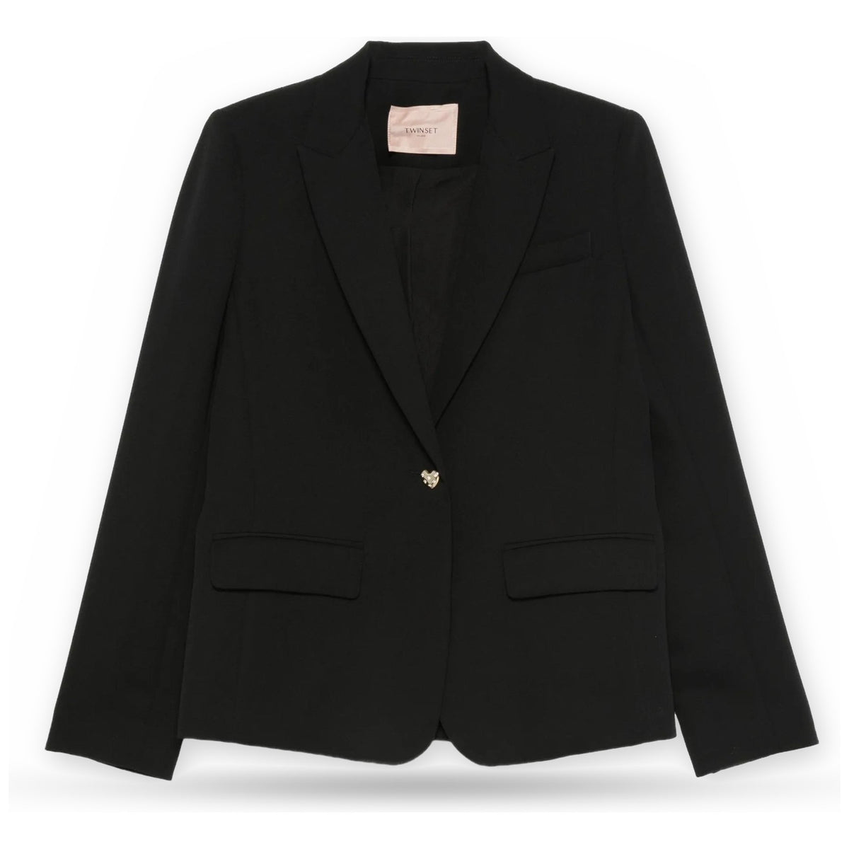 Women's Suit Jackets and Blazers Twinset - Single Breasted Blazer - Black