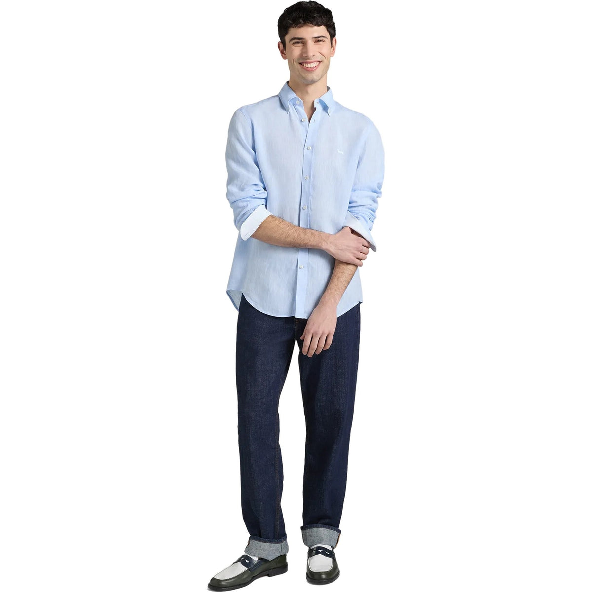 Camicie casual Uomo Harmont & Blaine - Camicia - Blu-Gianni Foti
