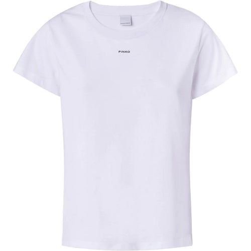 T-shirt Donna Pinko - Basico T-Shirt Jersey Old Wash - Bianco