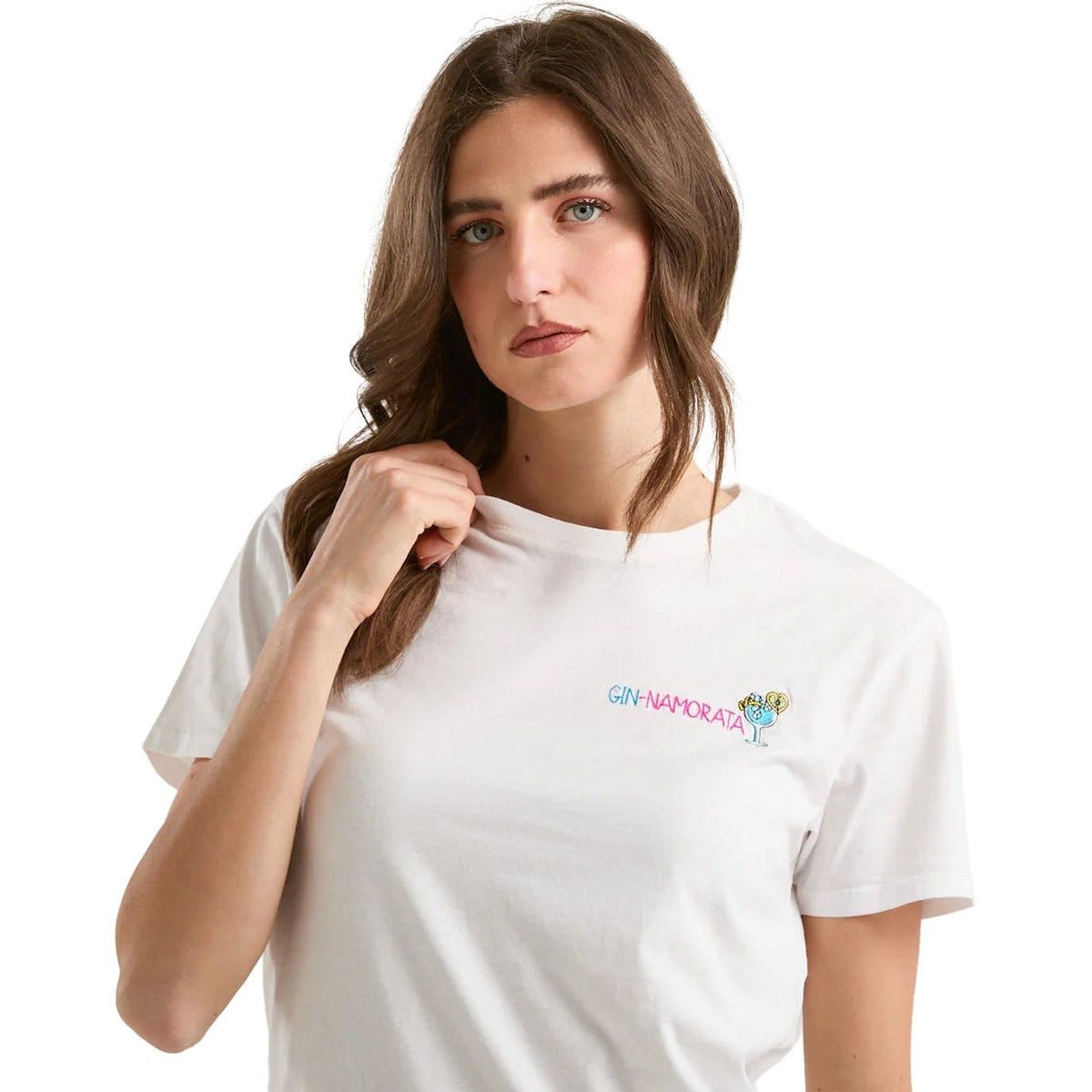 T-shirt Donna Mc2 Saint Barth - Cotton Crew Neck T-Shirt - Bianco