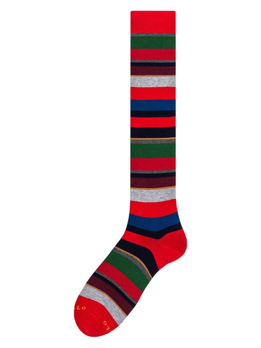 Calze Uomo Gallo - Uomo Lungo Co/Ly Leggero Righe Multicolor - Multicolore