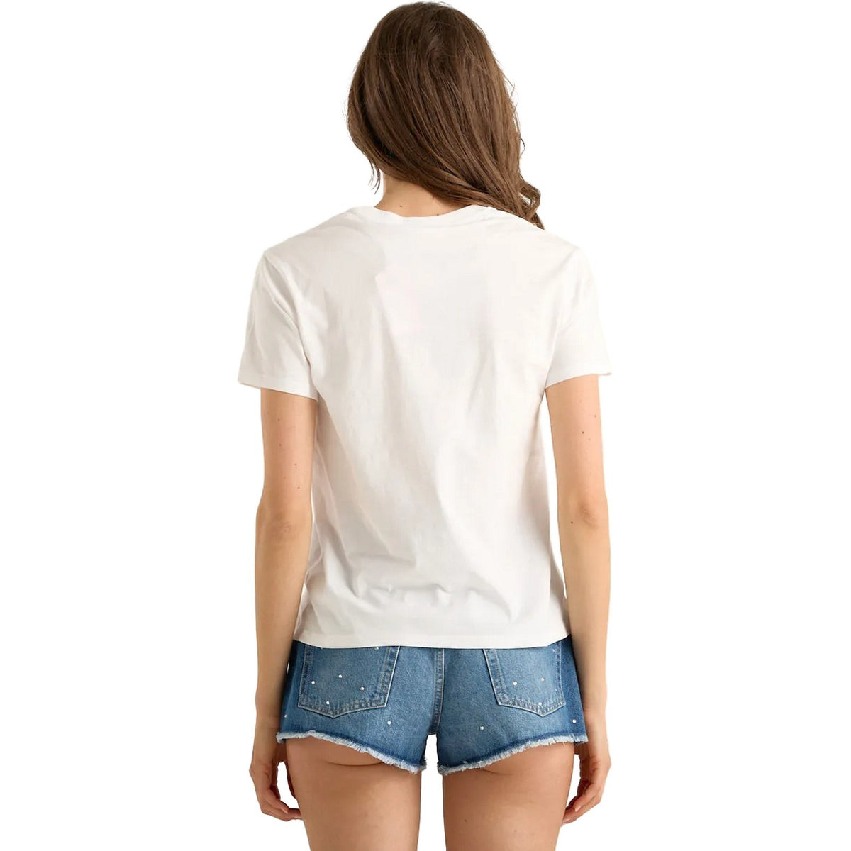 T-shirt Donna Mc2 Saint Barth - Cotton Crew Neck T-Shirt - Bianco
