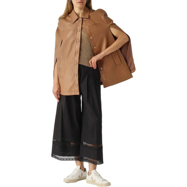 Pantaloni Donna Twinset - Pantalone Con Elastico E Macrame' - Nero