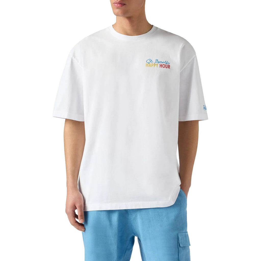 T-shirt Uomo Mc2 Saint Barth - Man Oversize T-Shirt - Bianco
