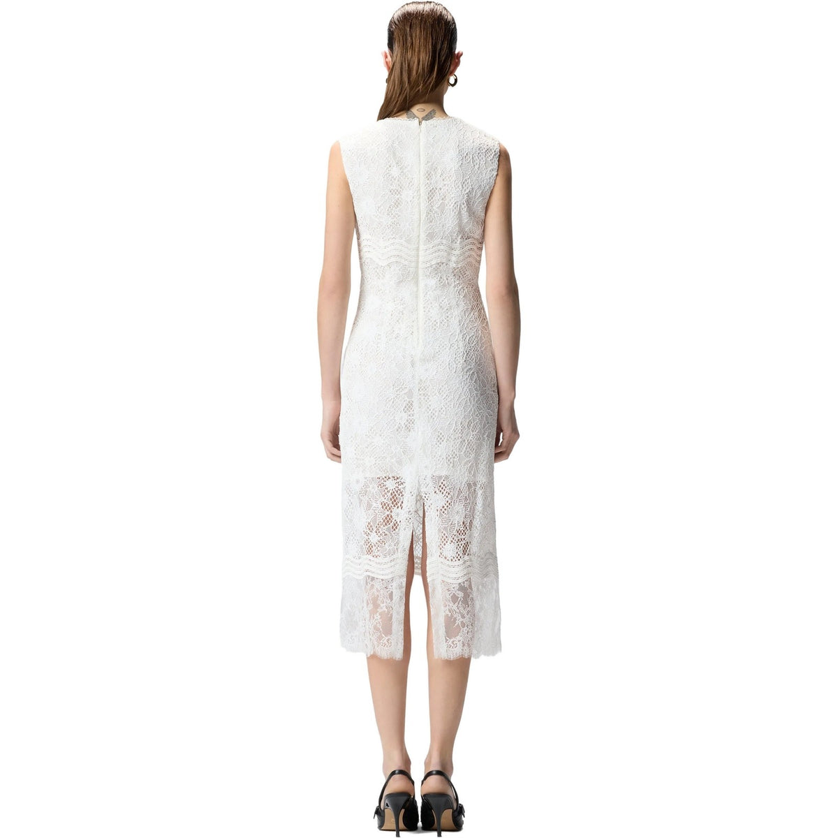 Vestiti da sera e cerimonia Donna Pinko - Audrey Abito Pizzo Rebrode - Bianco