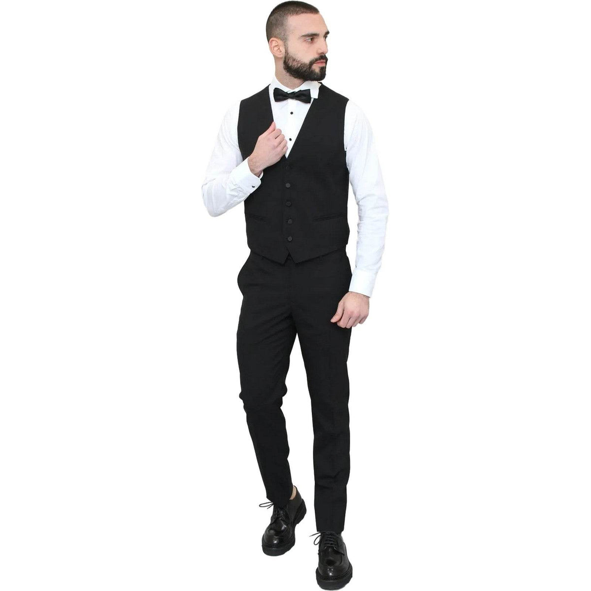 Abiti Uomo Manuel Ritz - Abito Con Gilet - Nero-Gianni Foti