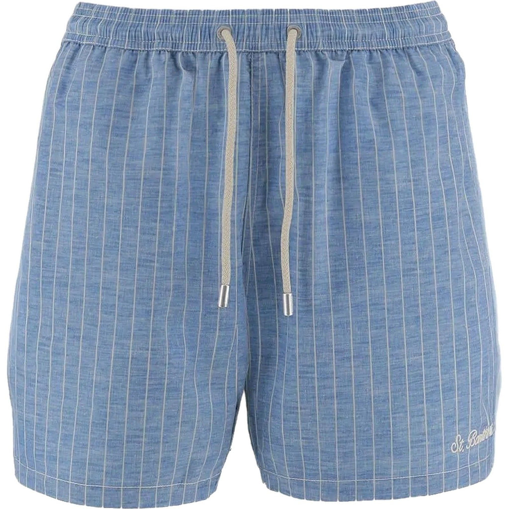 Pantalones cortos y bermudas de hombre MC2 Saint Barth - Bañador con bolsillo trasero con solapa - Azul