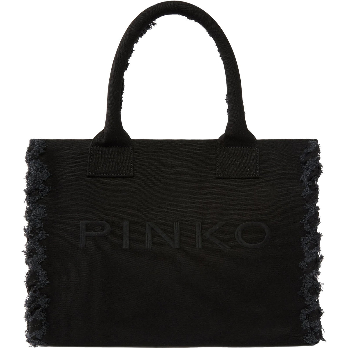 Borse a spalla Donna Pinko - Beach Shopper Canvas - Nero
