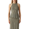 Canotte e top Donna Twinset - Top In Maglia Punzonata Chevron - Verde