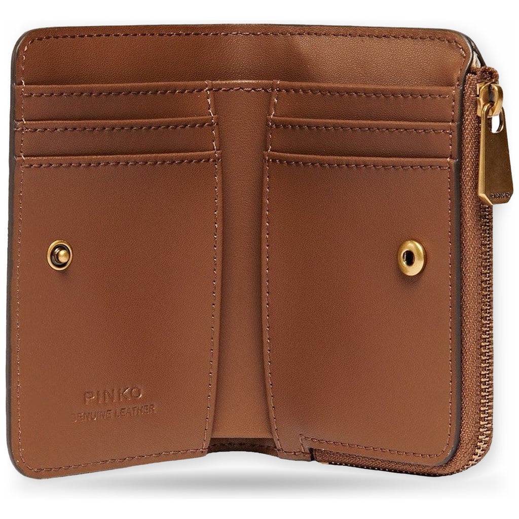 Portafogli Donna Pinko - Mini Wallet Vitello Seta - Marrone