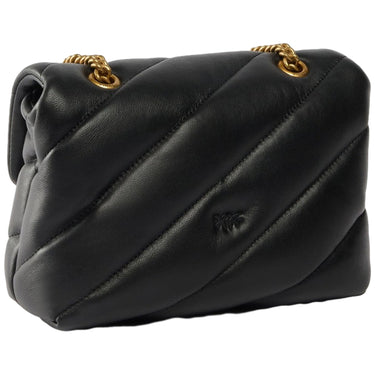 Borse a spalla Donna Pinko - Puff Mini New Buckle Sheep Nap - Nero