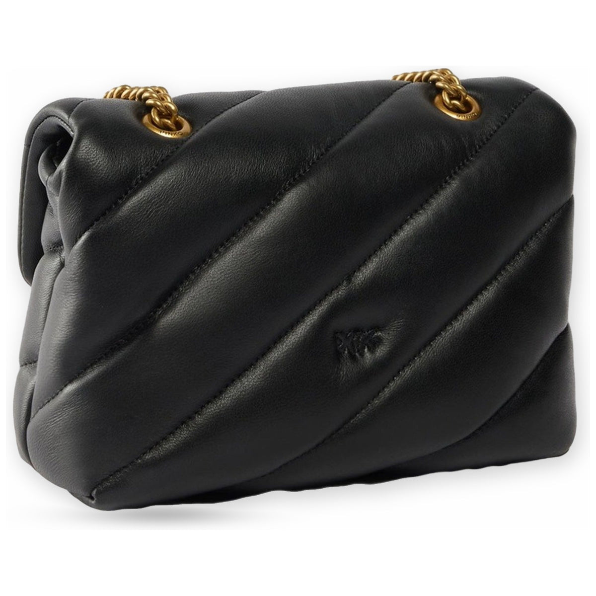 Borse a spalla Donna Pinko - Puff Mini New Buckle Sheep Nap - Nero