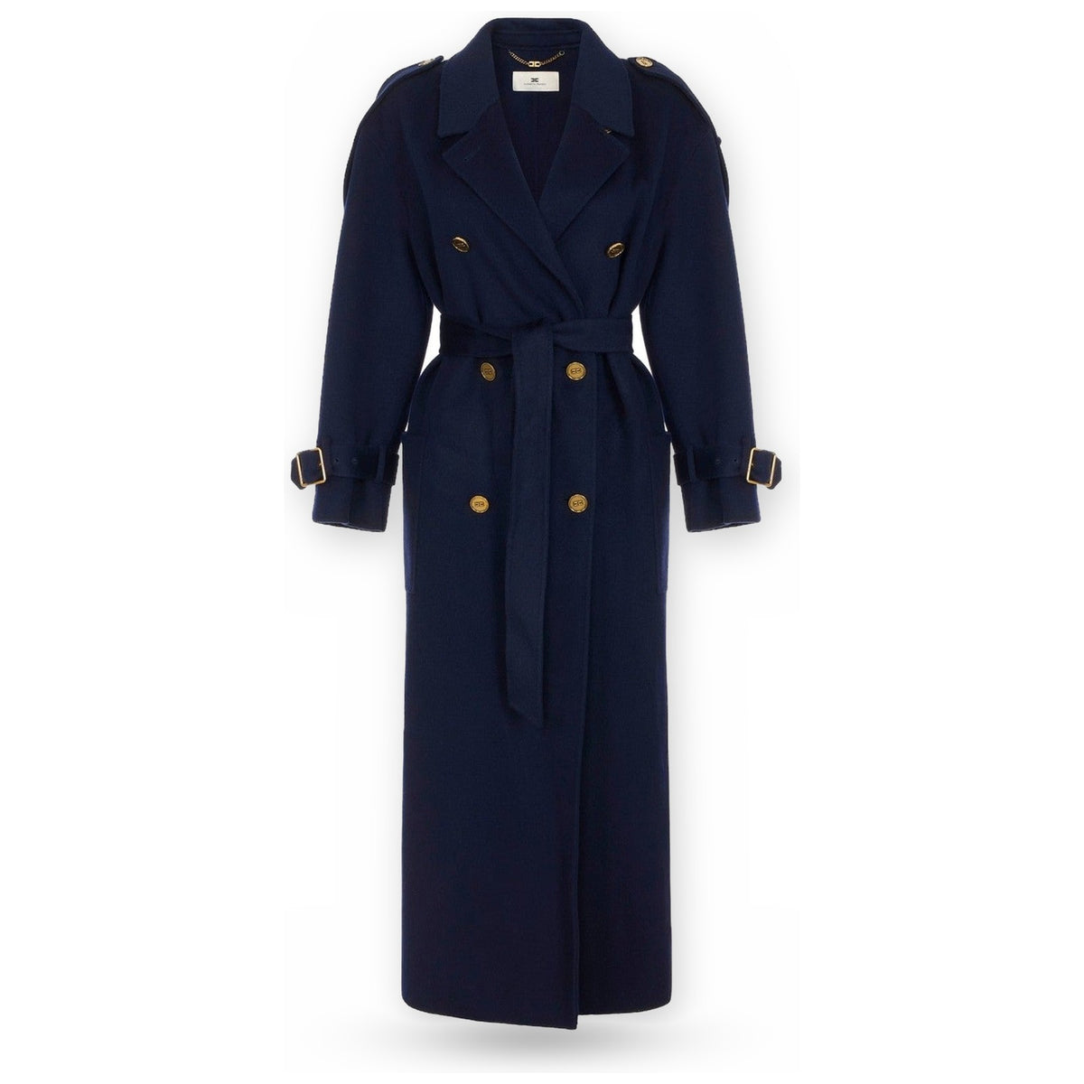Cappotti Donna Elisabetta Franchi - Cappotto con cintura CP02D66E2 - Blu