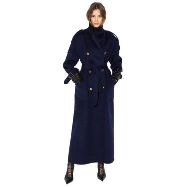 Cappotti Donna Elisabetta Franchi - Cappotto con cintura CP02D66E2 - Blu