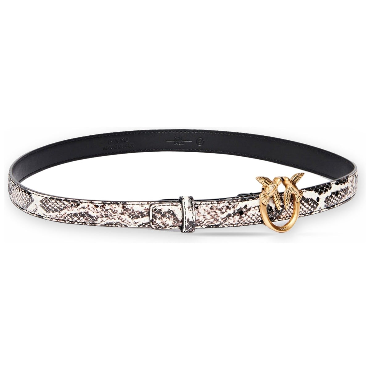 Cinture Donna Pinko - Love Berry H2 Belt.Low Python - Nero