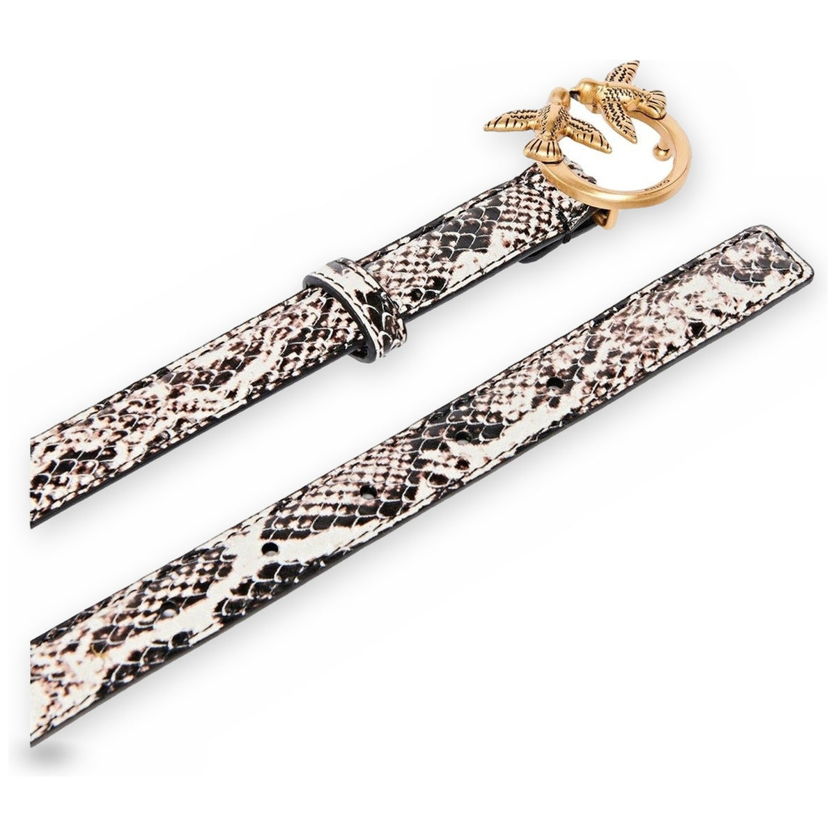 Cinture Donna Pinko - Love Berry H2 Belt.Low Python - Nero