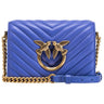 Borse a spalla Donna Pinko - Love Click Mini Sheep Nappa Ch - Blu