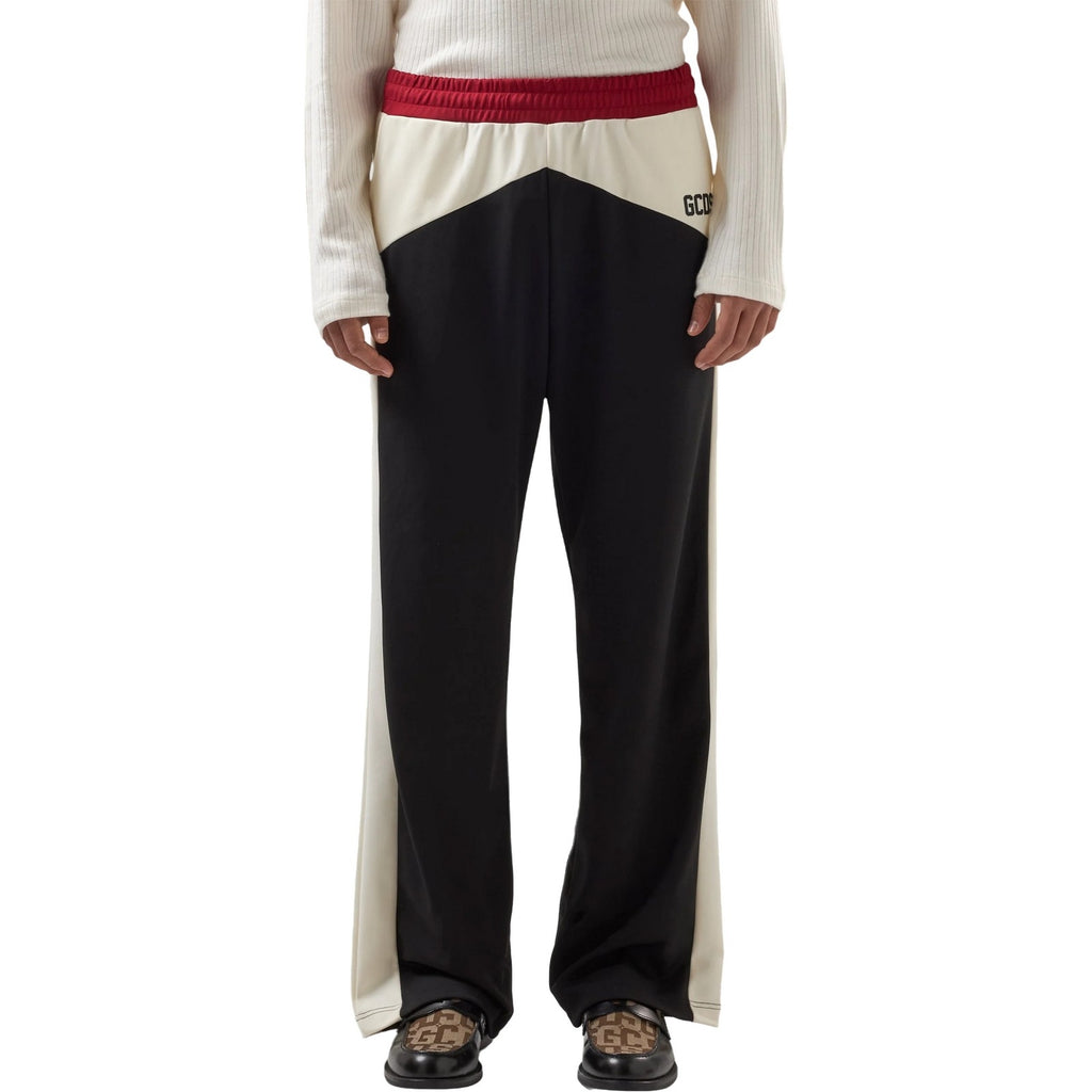 Pantaloni Uomo Gcds - Color Block Straight Track Pant - Nero