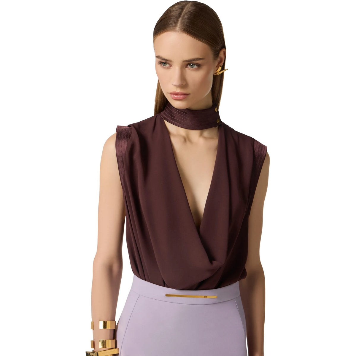 Camicie Donna Elisabetta Franchi - Camicia - Marrone-Gianni Foti