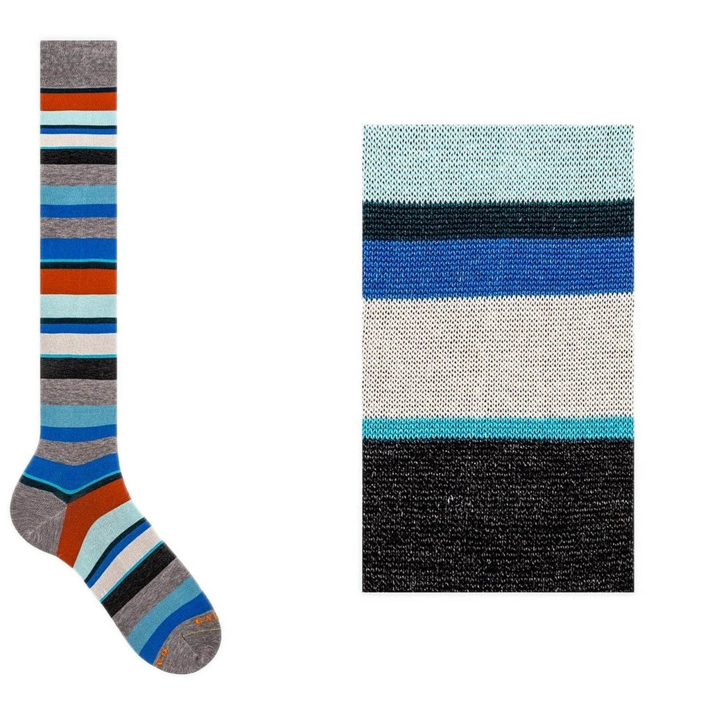 Calze Uomo Gallo - Co/Ly Riga Mulitic.leggeriss - Grigio