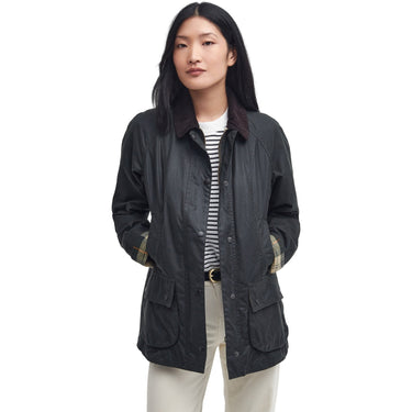 Giacche Donna Barbour - Beadnell Wax Jacket - Verde-Gianni Foti