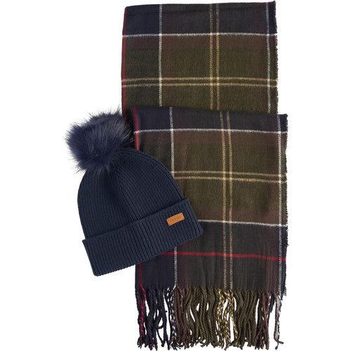 Set di capi coordinati Donna Barbour - Dover Beanie & Hailes Scarf - Blu