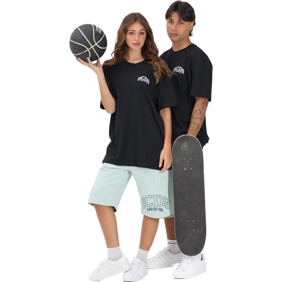T-shirt Uomo Gcds - Logo Lounge Ss T-Shirt - Nero-Gianni Foti