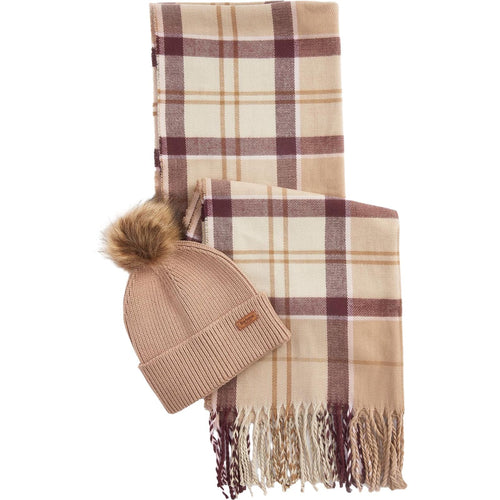 Set di capi coordinati Donna Barbour - Dover Beanie & Hailes Scarf - Rosso