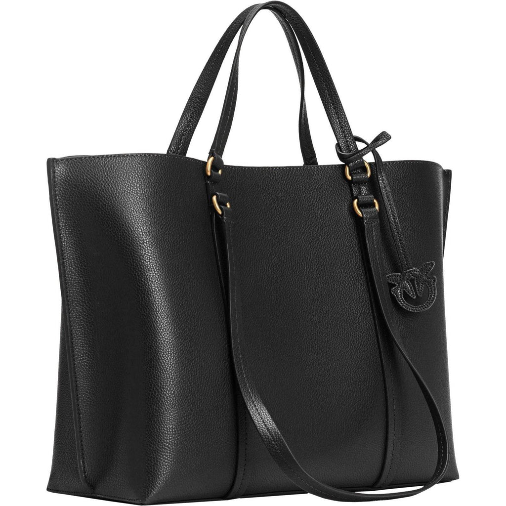 Borse a spalla Donna Pinko - Carrie Shopper Big Pelle Botta - Nero