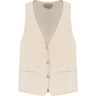 Gilet Donna Twinset - Gilet Corto - Beige-Gianni Foti