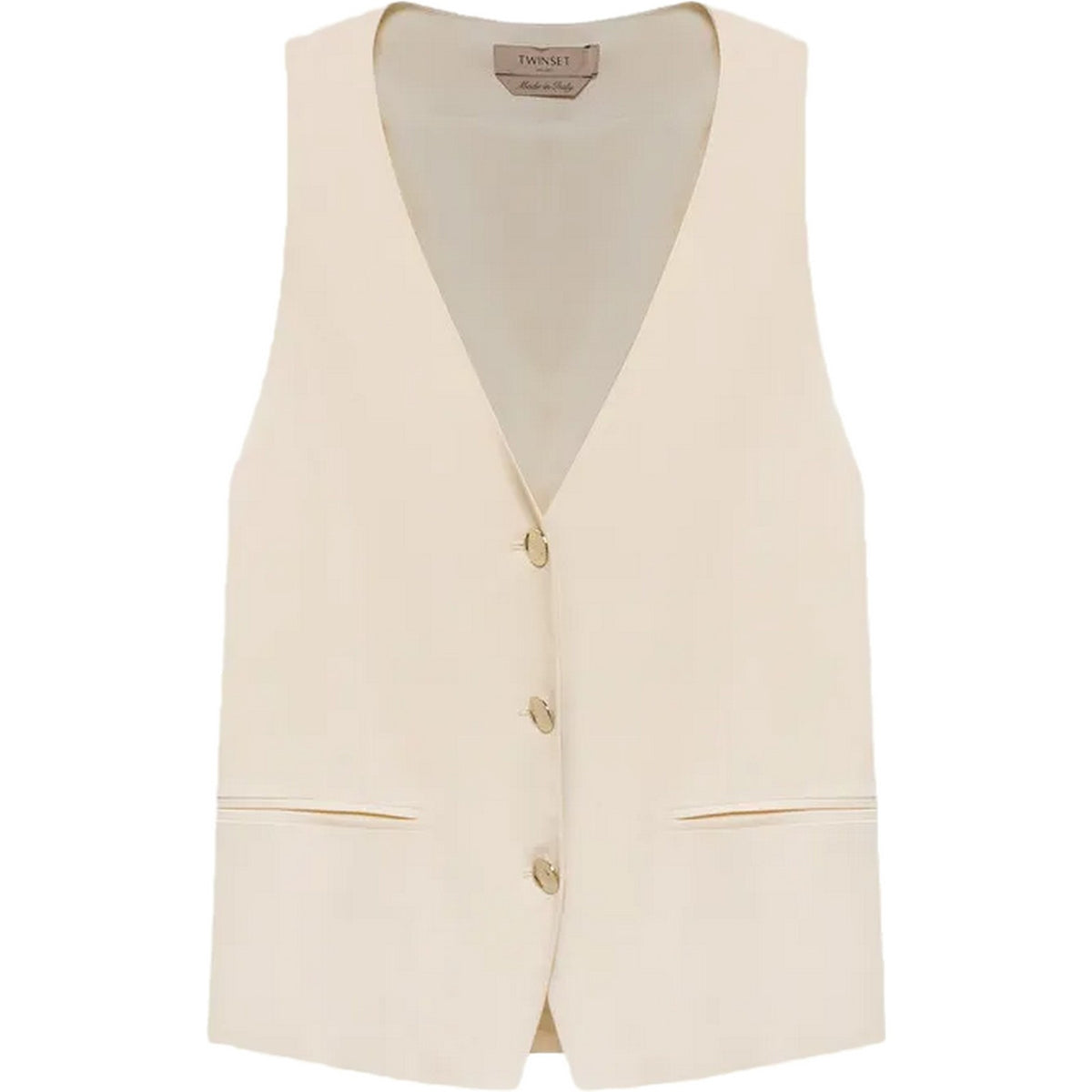 Gilet Donna Twinset - Gilet Corto - Beige-Gianni Foti