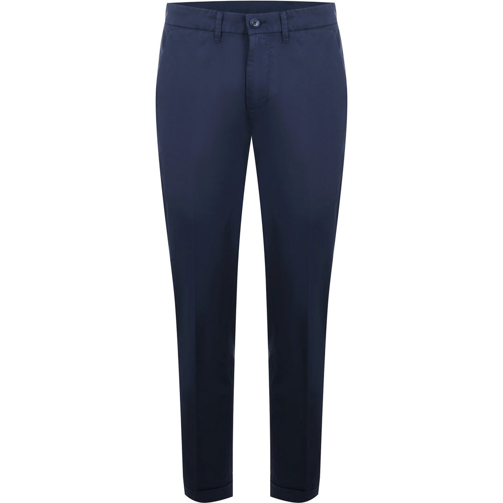 Pantaloni Uomo Re-Hash - Mucha Chinos Uomo Con Risvolto - Blu