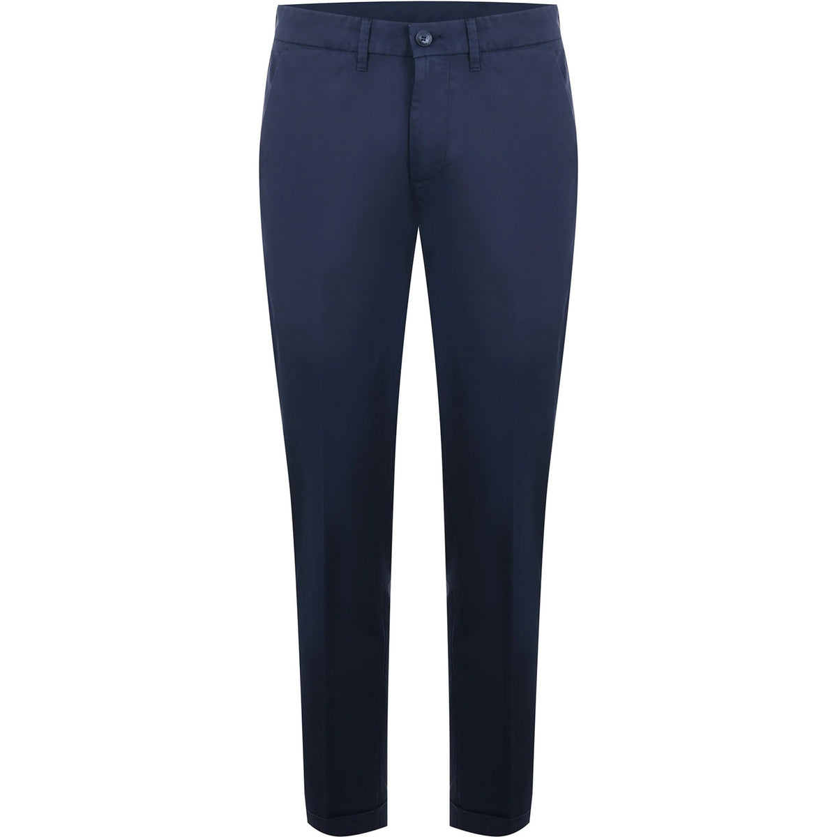 Pantaloni Uomo Re-Hash - Mucha Chinos Uomo Con Risvolto - Blu