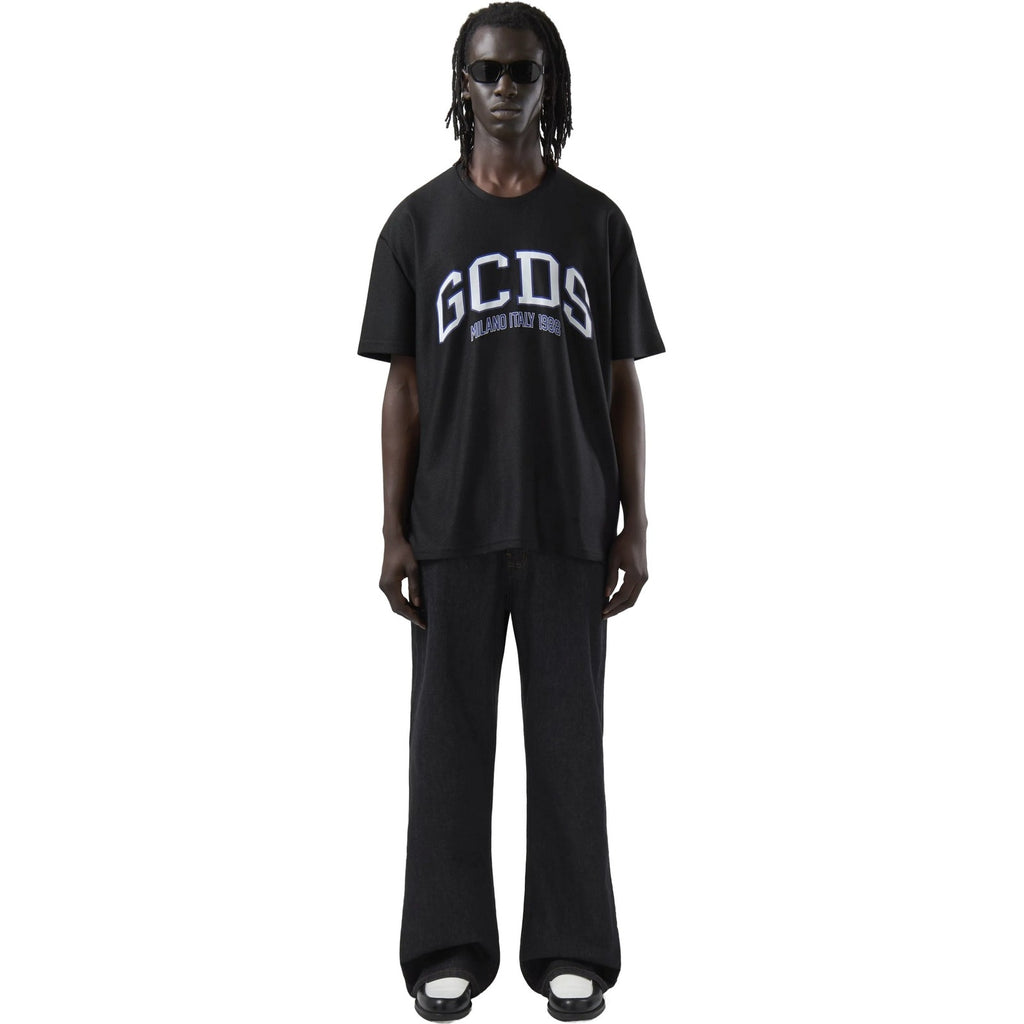 T-shirt Uomo Gcds - Logo Lounge Ss T-Shirt - Nero-Gianni Foti
