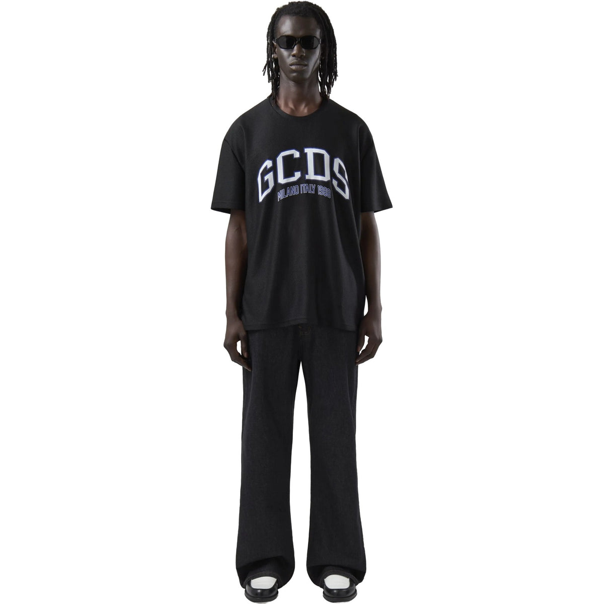 T-shirt Uomo Gcds - Logo Lounge Ss T-Shirt - Nero-Gianni Foti