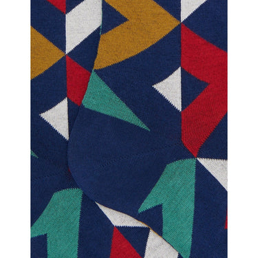 Calze Uomo Gallo - Uomo Lungo Co/Ea Leggero Fantasia Ro - Blu