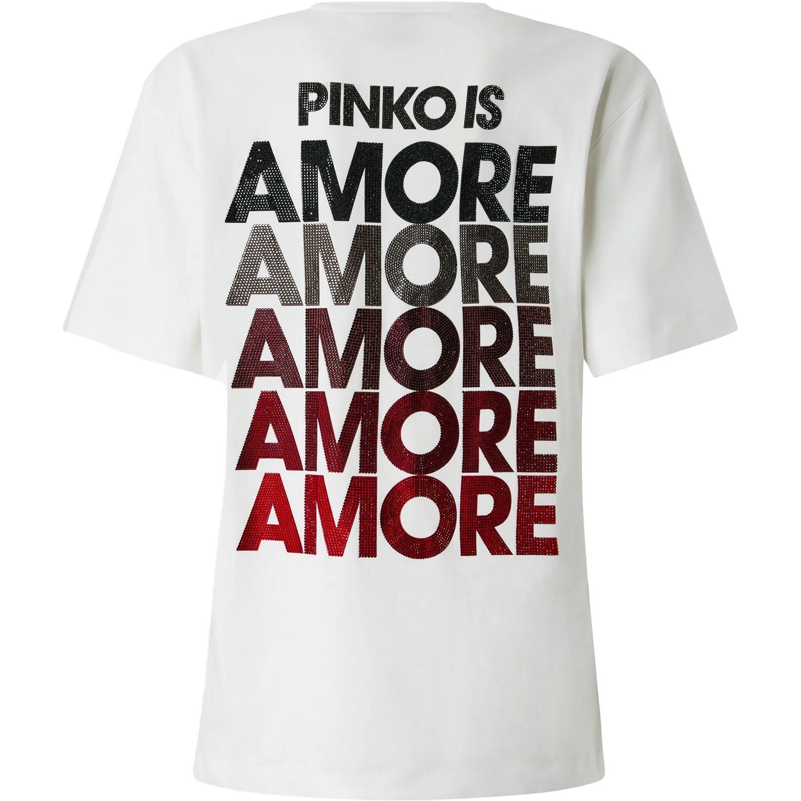 T-shirt Donna Pinko - Strepitoso T-Shirt Jersey Logo - Bianco