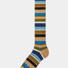 Calze Uomo Gallo - Co/Ly Riga Multicolor Leggero - Panna