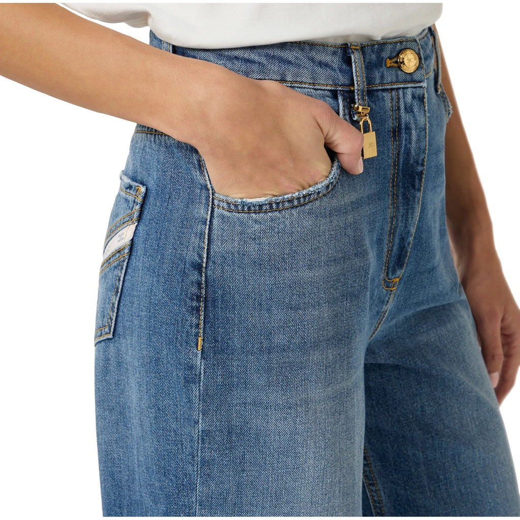 Pantaloni Donna Elisabetta Franchi - Pantalone mod. jeans - Blu