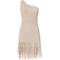 Vestiti da sera e cerimonia Donna Pinko - Juniperos Abito Openwork Lurex - Beige