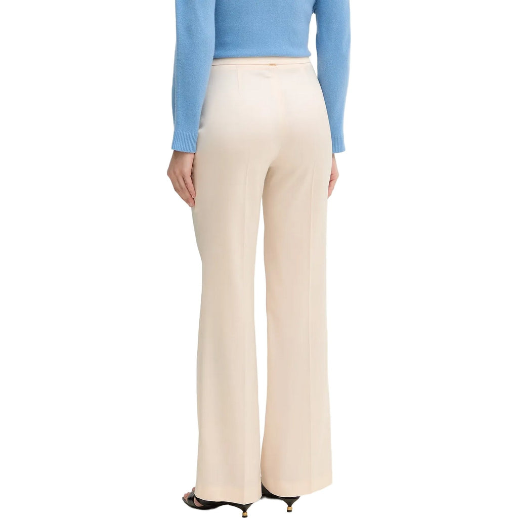 Pantaloni Donna Twinset - Pantalone Wide Vita Alta - Beige