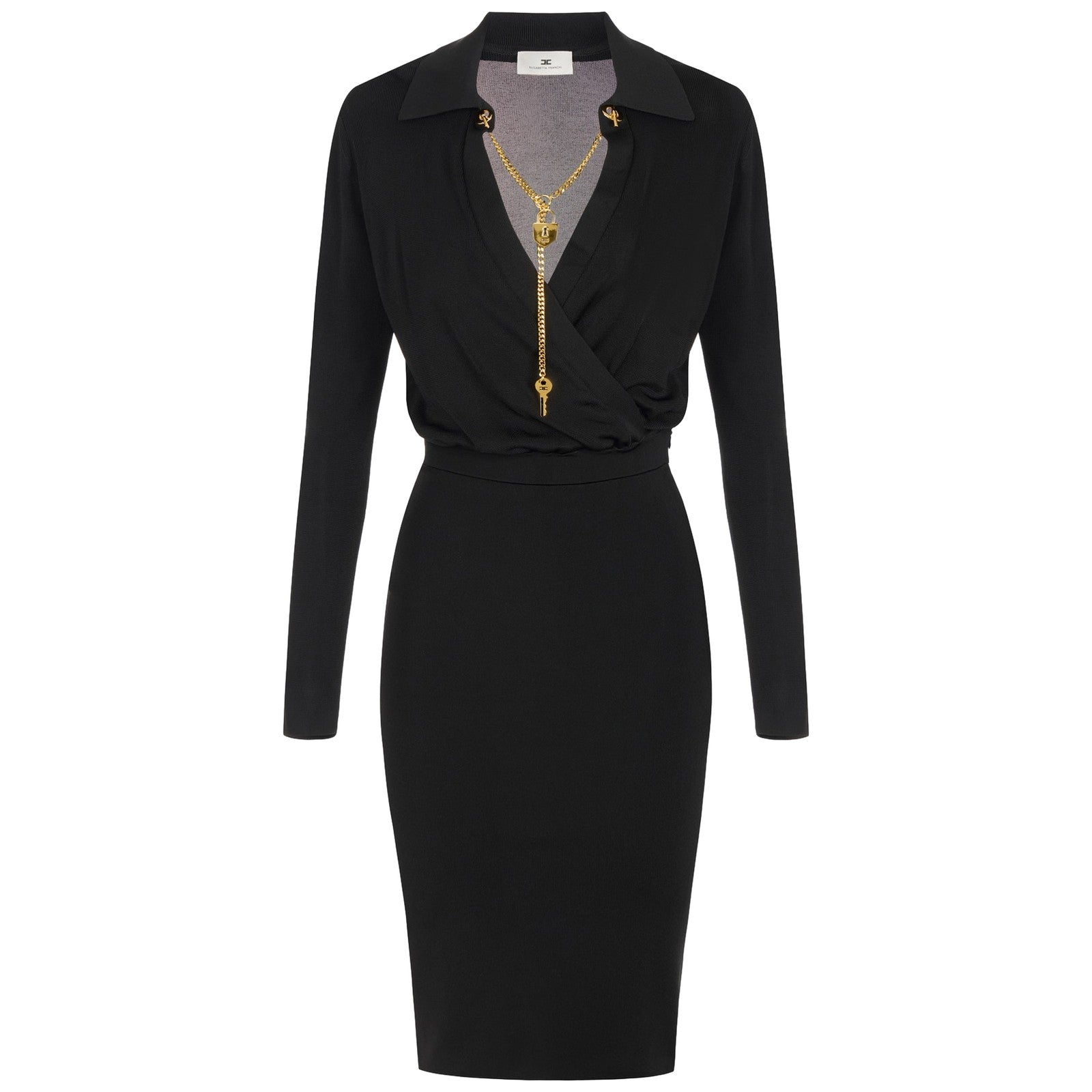 Vestiti casual Donna Elisabetta Franchi - Abito di maglia AM19S66E2 - Nero